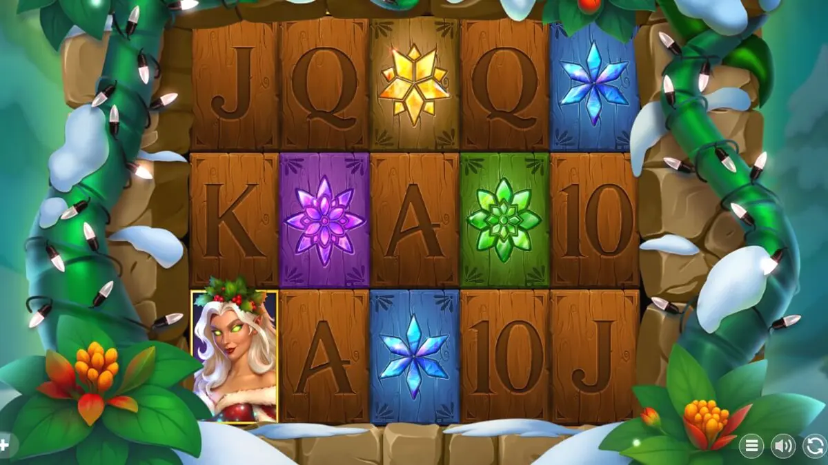 Design festivo e aconchegante do slot Holly com tema de floresta invernal