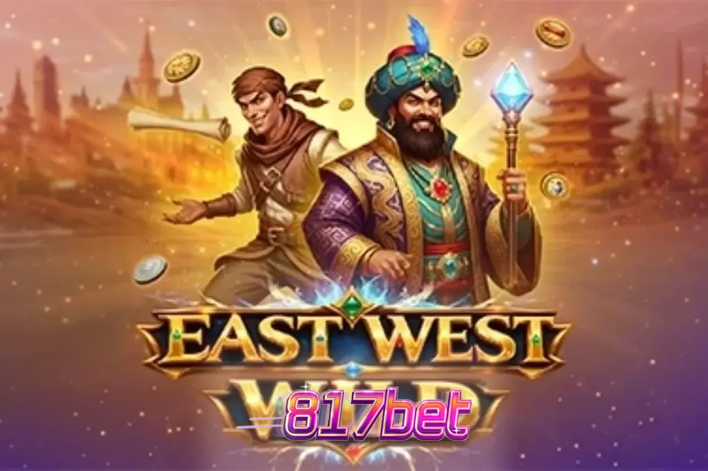 Interface do slot East West Wild com símbolos orientais e ocidentais