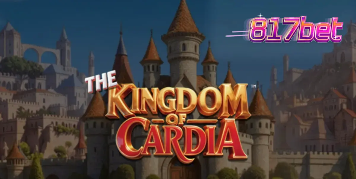 O slot The Kingdom of Cardia em um dispositivo móvel com fundo de jardim mágico